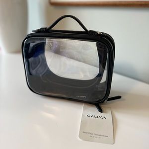 CALPAK Small Clear Cosmetics Case- NWT